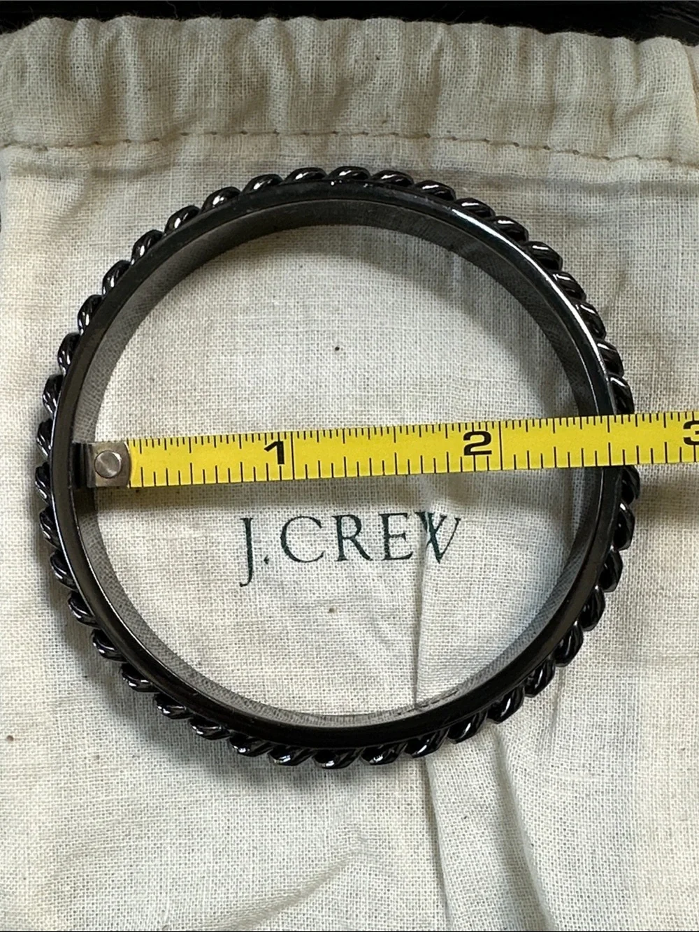J. Crew Gunmetal Chain-Link Bangle Bracelet